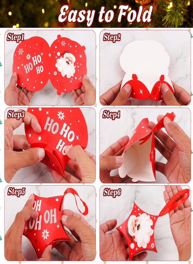 VEYLIN 36Pcs Christmas Pentagram Candy Box, Christmas Party Favors Boxes with Ribbons Hanging Treat - Image 5